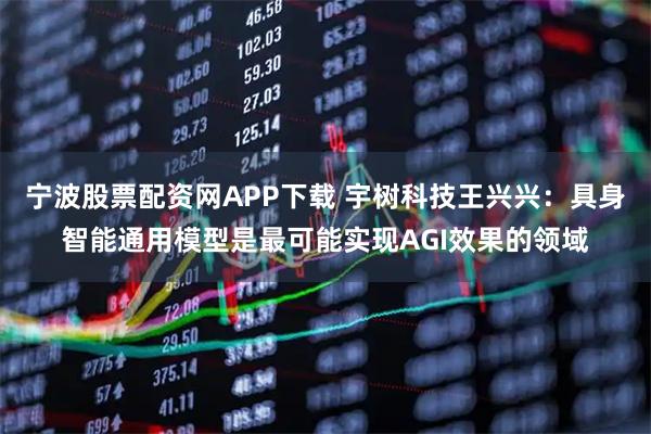 宁波股票配资网APP下载 宇树科技王兴兴：具身智能通用模型是最可能实现AGI效果的领域